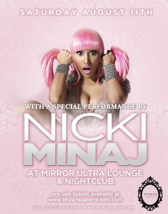 Nicki Minaj to Perform at Mirror Nightclub August 11th