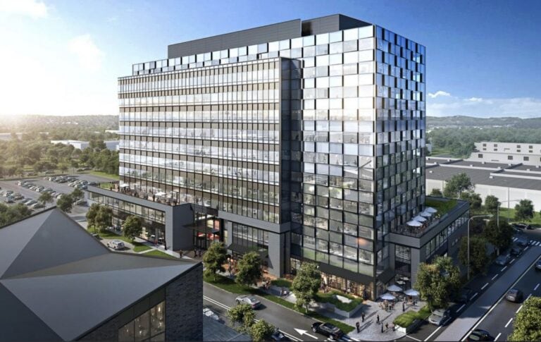 New building under construction in Bellevue’s Spring District