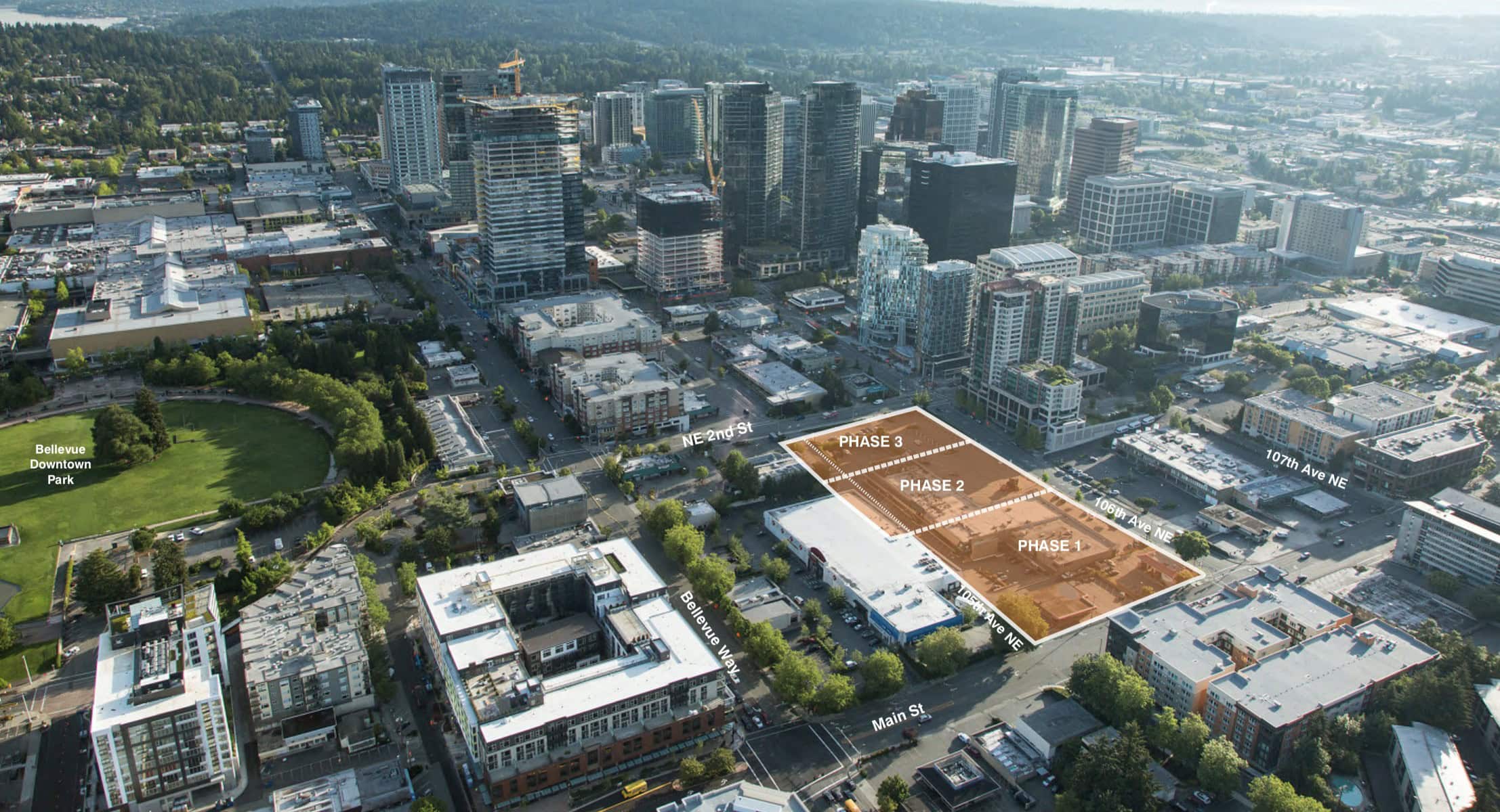 Vulcan’s Proposed Bellevue Plaza: 3 Commercial and Retail Buildings