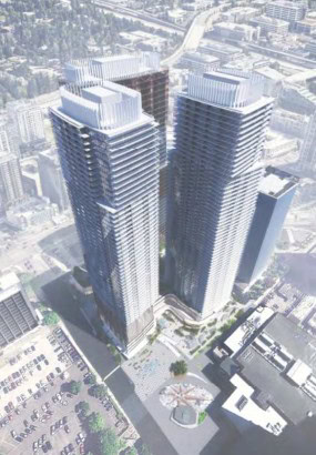 Plans and Renderings Emerge for Three Tower Project at Barnes & Noble Site in Bellevue