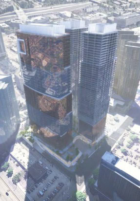 Plans and Renderings Emerge for Three Tower Project at Barnes & Noble Site in Bellevue