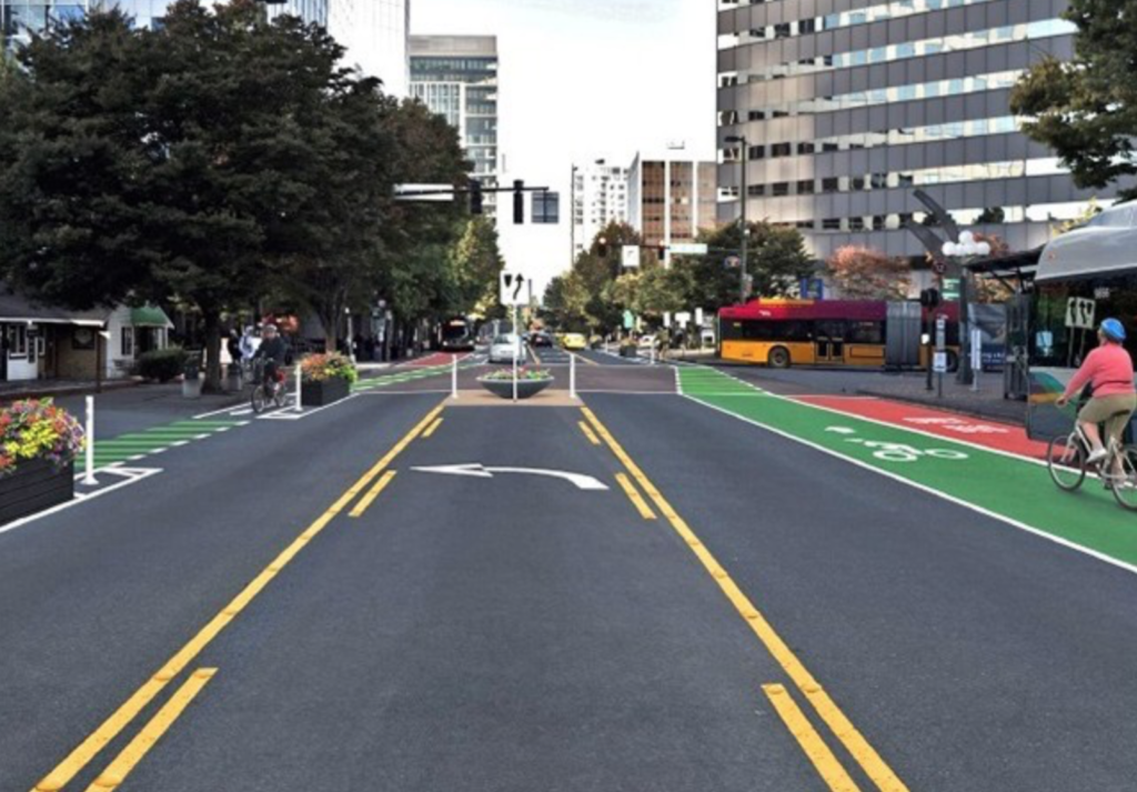 Downtown Bellevue Bike Lanes