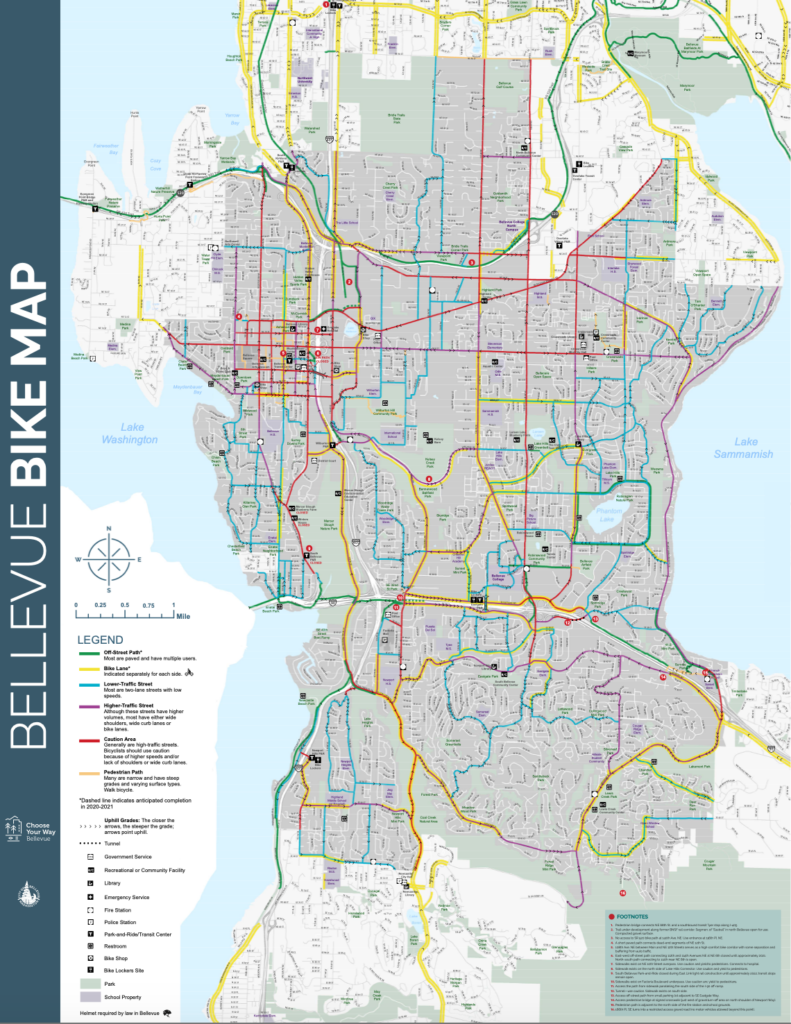 Bellevue Bike Map Updated for 2020 - Downtown Bellevue Network