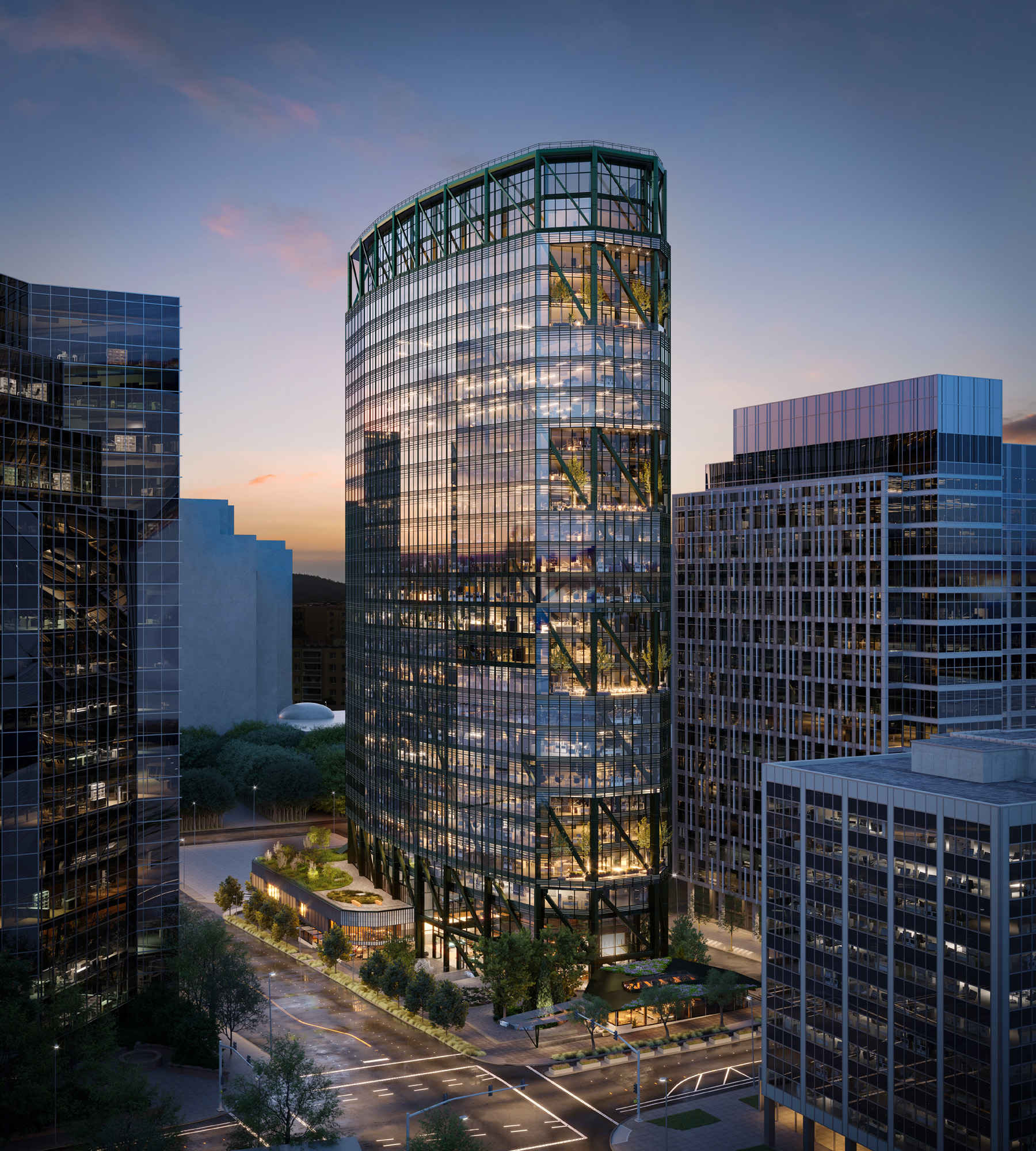 25-Floor Office Tower Design Unveiled for Downtown Bellevue Project ...