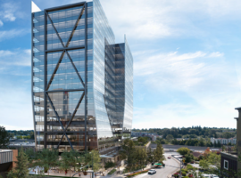 New U-shaped office tower on 112th in Bellevue