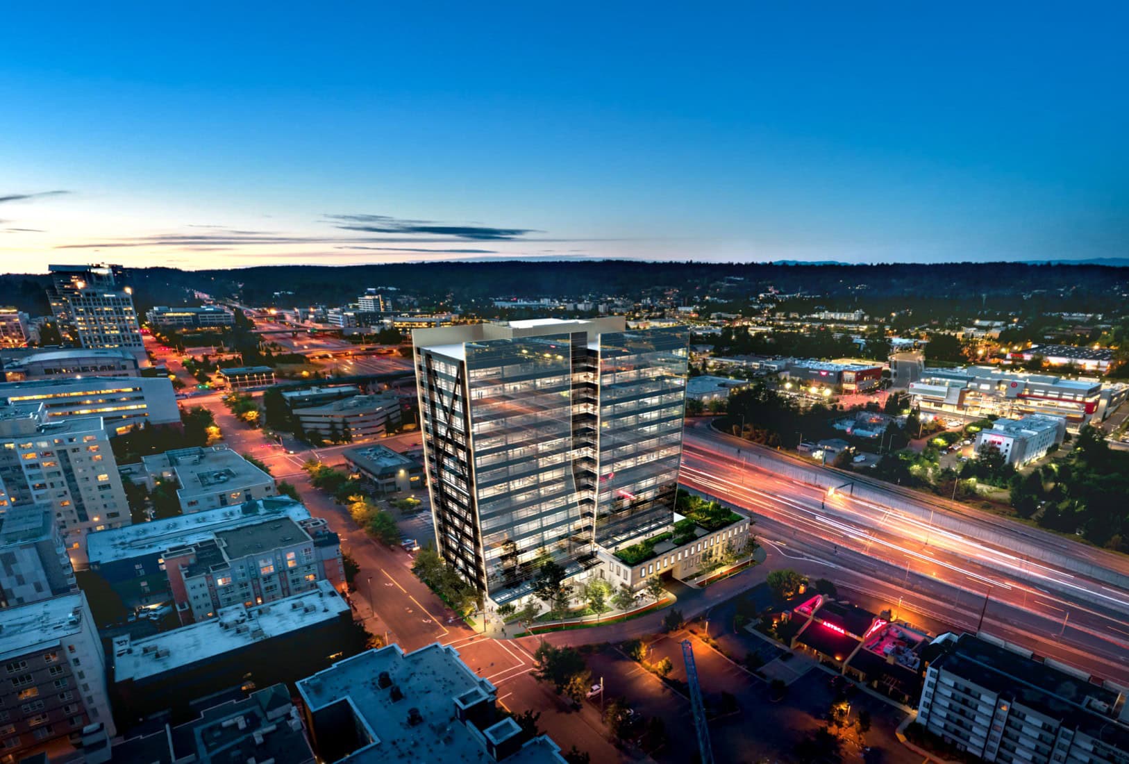 New U-Shaped Office Tower in Bellevue to Begin Construction in 2022