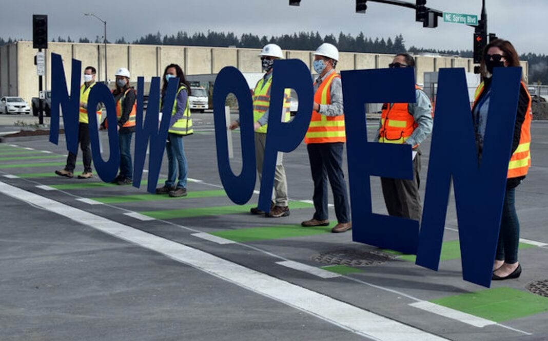 New Street Opens, NE Spring Blvd, Allowing Simpler Access from Downtown Bellevue to The Spring District New Street Opens, NE Spring Blvd, Allowing Simpler Access from Downtown Bellevue to The Spring District