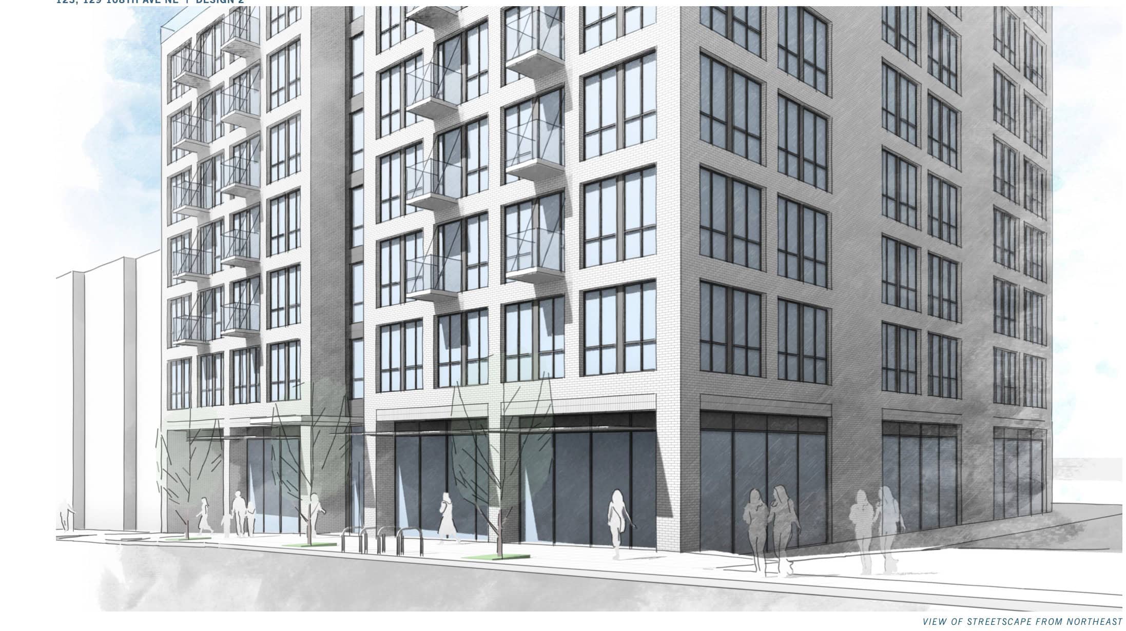 Proposed Development on 108th in Bellevue to Include Apartments, Office, Retail Space