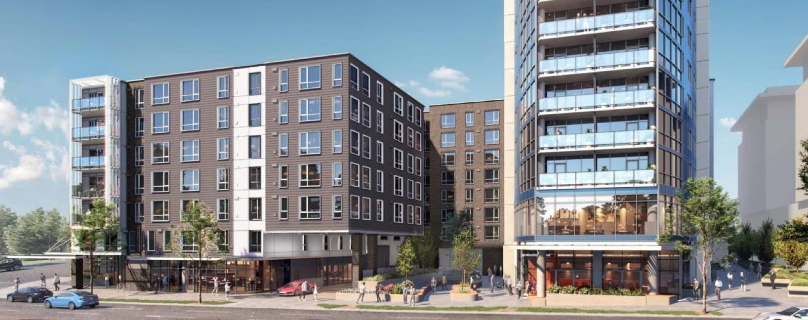 3 Residential Buildings Proposed on Main Street in Bellevue Receive Design Review Approval