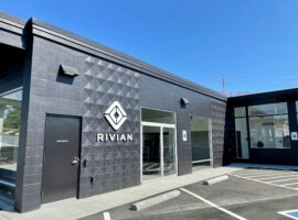 Rivian on 116th Ave NE in Bellevue