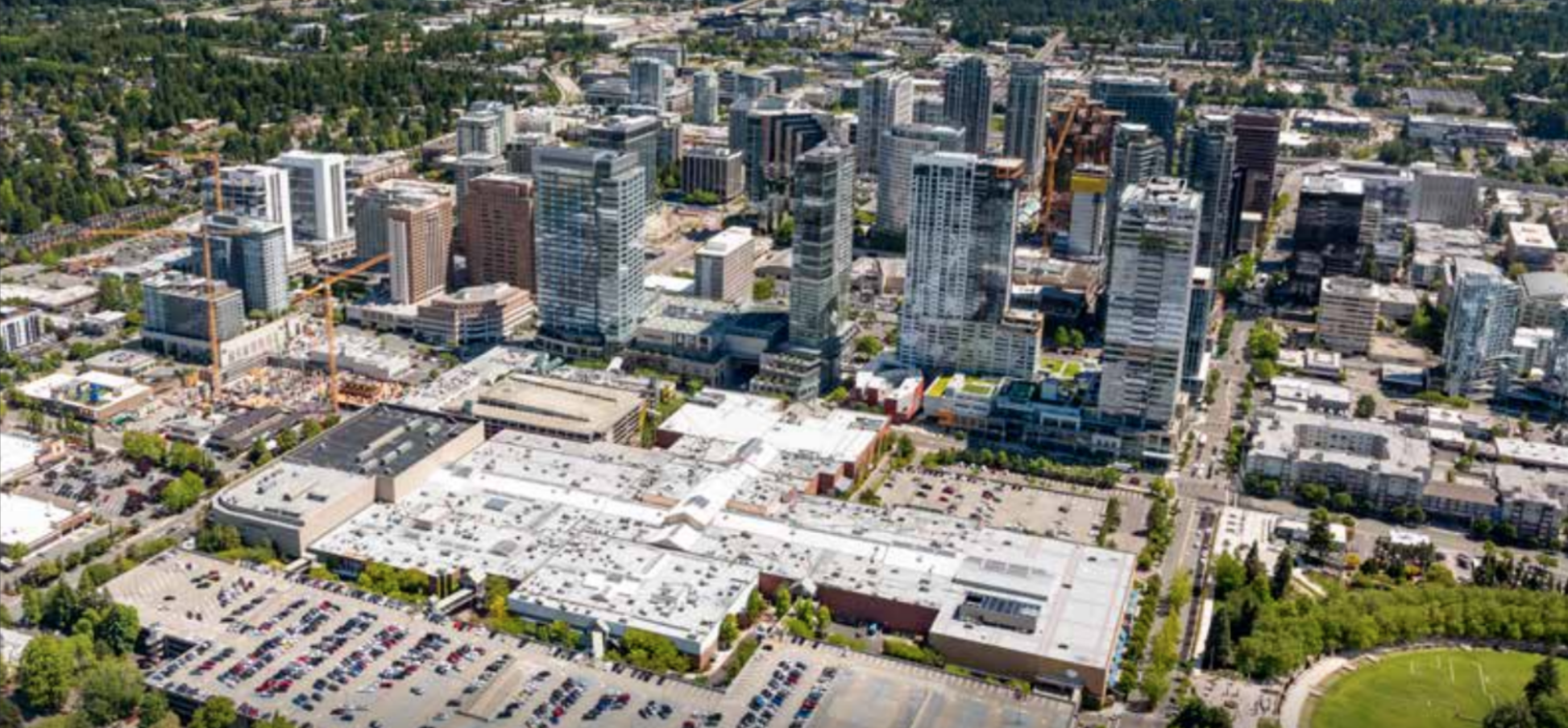 The Bellevue Collection today with 5.5 million square foot campus in Bellevue