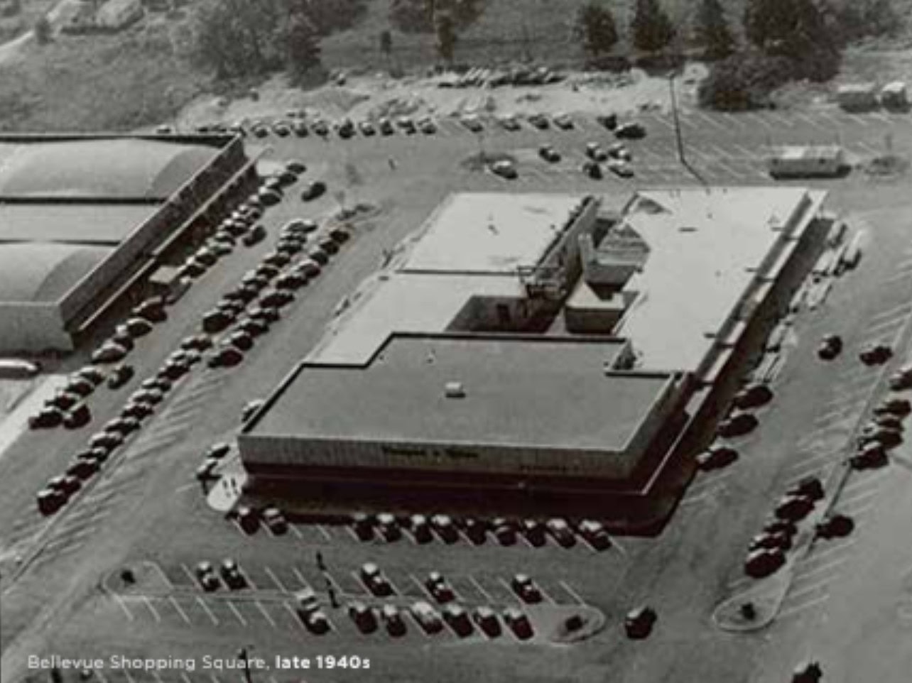 Bellevue Shopping Square in the late 1940s