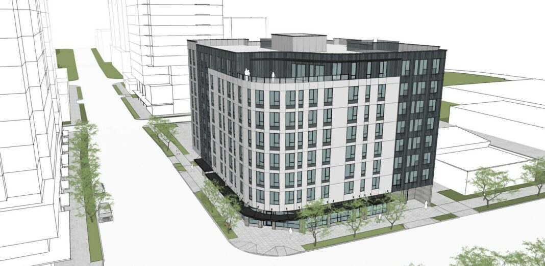 8-Story Apartment Building on NE 10th Street Seeks Design Review Approval Bell 10 Apartments in Bellevue