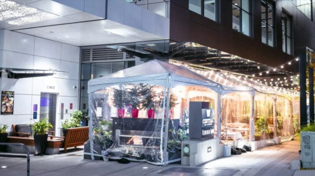 Restaurants to Dine at During Snowflake Lane in Downtown Bellevue Central Bar + Restaurant in Bellevue