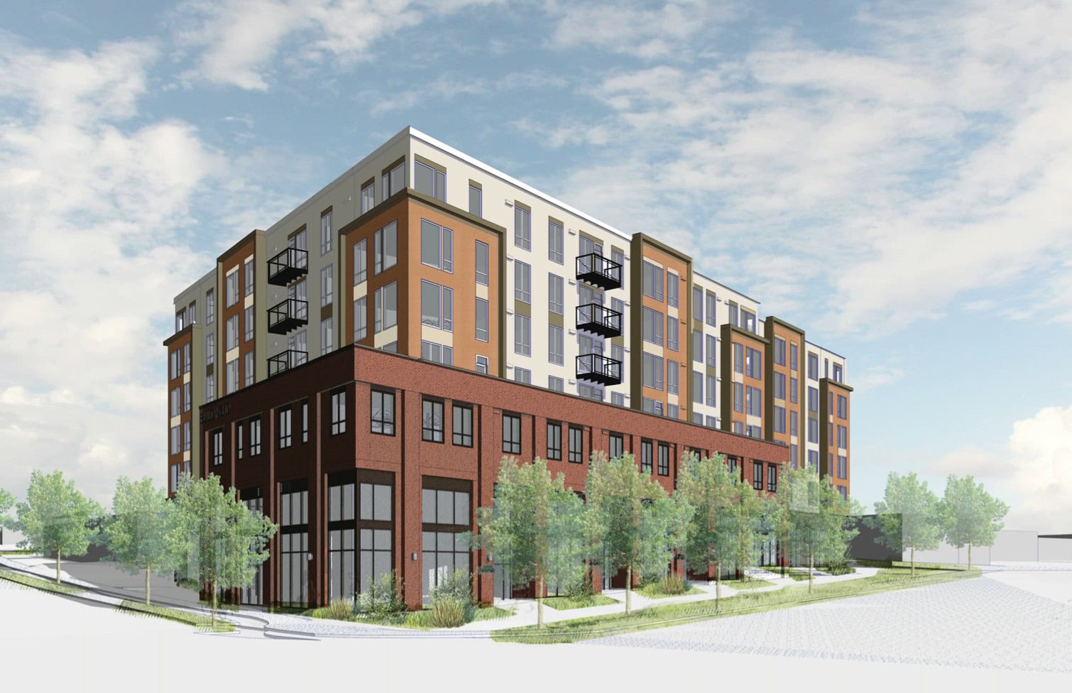 Big 1 apartment building near the Spring District in Bellevue