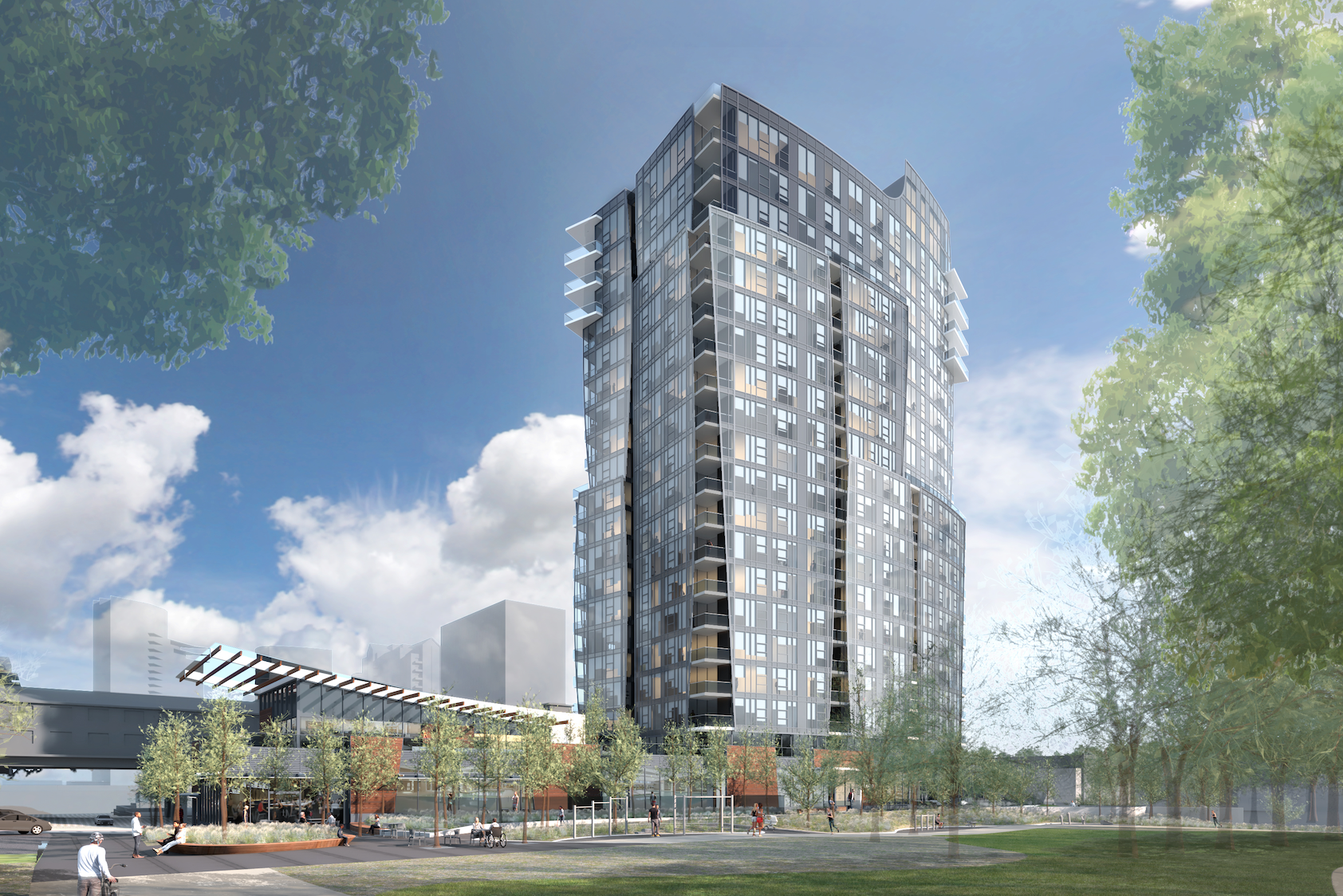 Bosa Development Applies for Park Row Condos Sales Center in