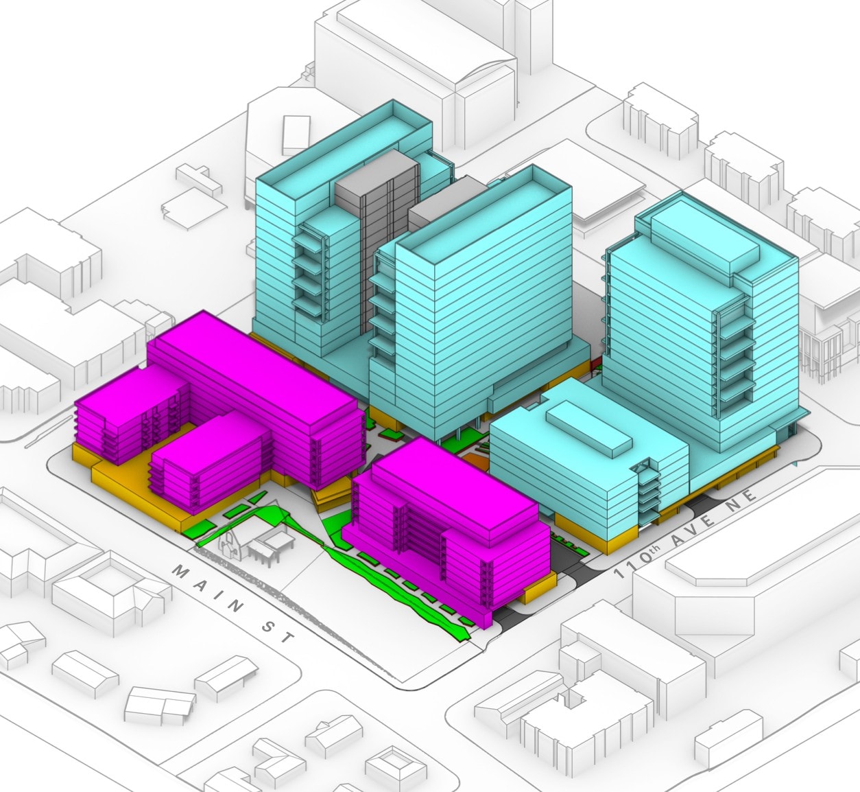 Proposed Massing for Main Street Place