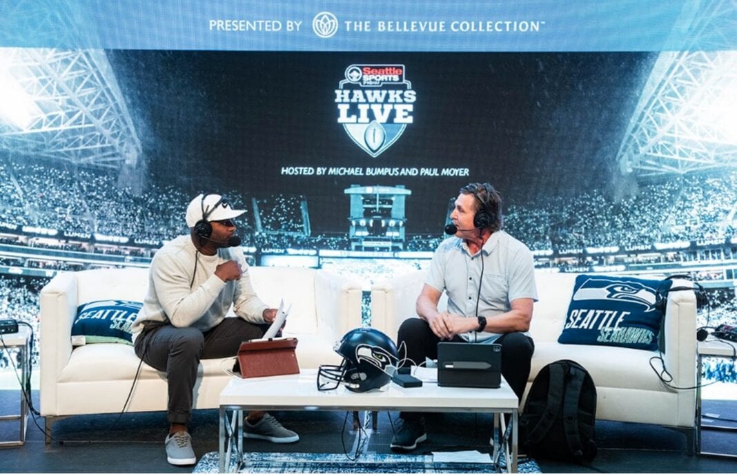 “Hawks Live” Broadcasting Live from Bellevue Square Seahawks Bellevue Collection
