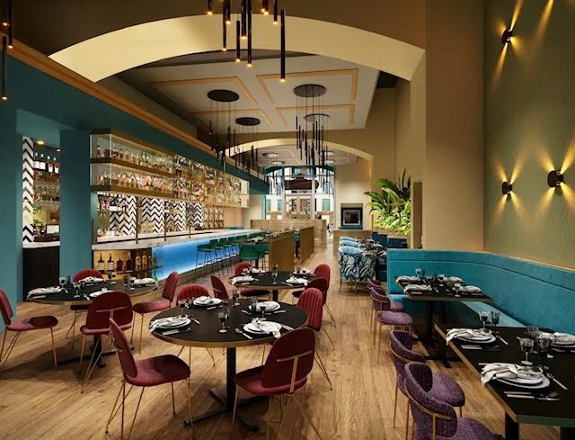 Farzi Cafe, Rendering Credit: Sue Genty Interior Design, Inc.