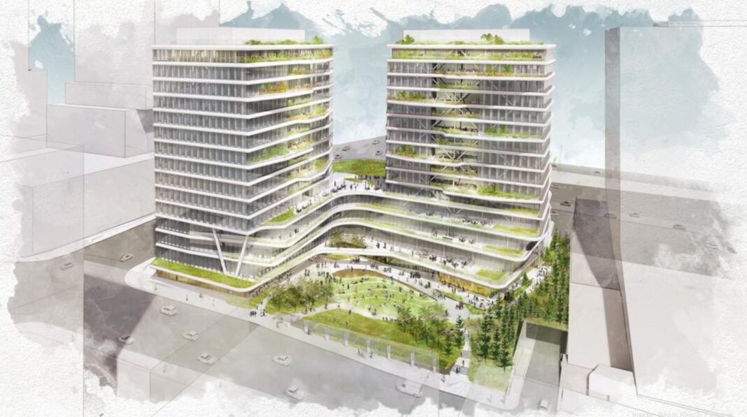 Two 15-Story Office Towers on 112th Ave NE Submitted for Design Review Approval Kanon Office Towers Bellevue