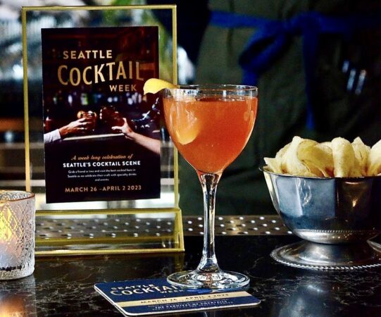 The Radio Flyer cocktail (Amaro Nonino, Aperol, Sip Smith, and freshly squeezed lemon juice ) will be featured at this year's Seattle Cocktail Week. Photo Credit, Bar Moore
