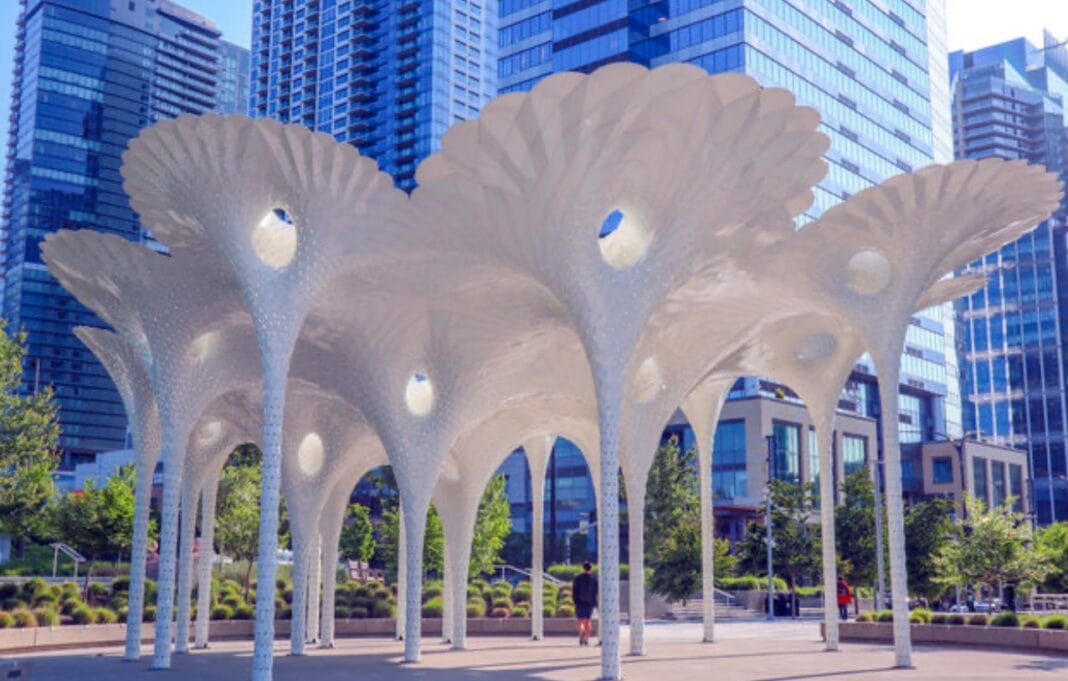 New Art Structure at Bellevue Park to be Unveiled with Celebration June 24 Bellevue Park Art Structure, "Piloti"