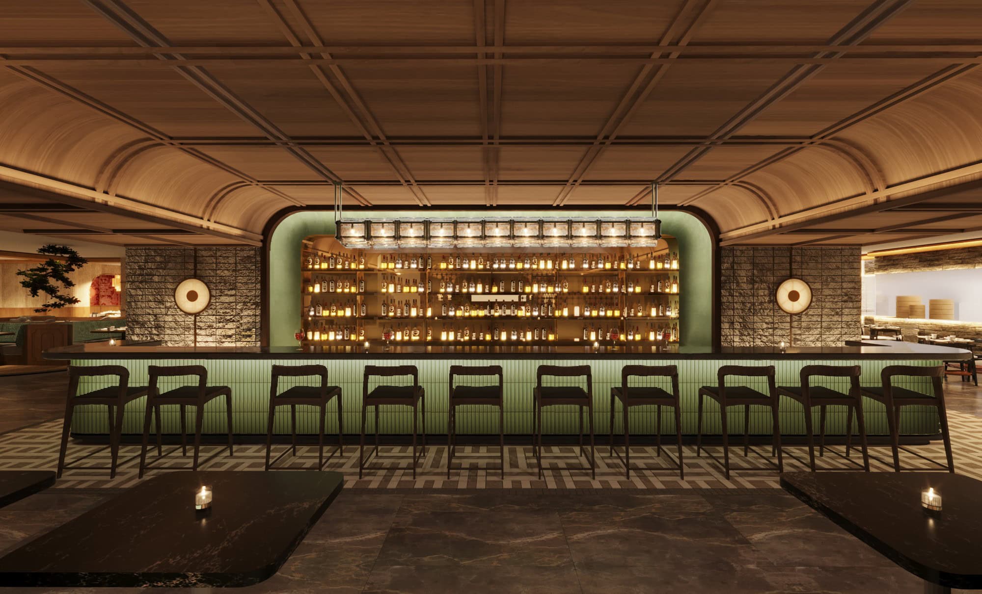Din Tai Fung Bellevue - Bar View, Rendering