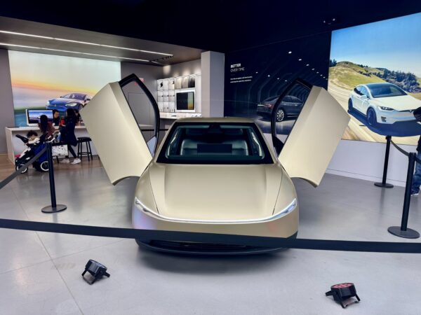 Tesla’s Autonomous RoboTaxi on Display at Bellevue Square