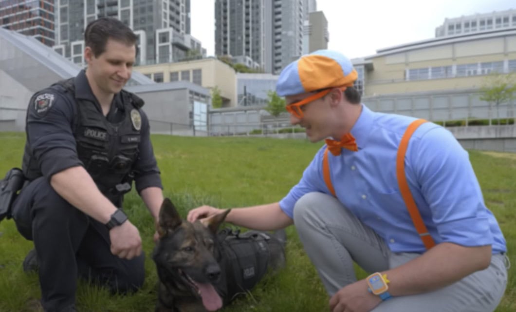 Popular Children’s Show Blippi Features Bellevue Police Department Bellevue Police Department with Blippi