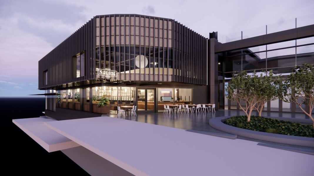Mediterranean Café Sabine to Open in Bellevue Mid-July Sabine Bellevue Rendering - Plaza View
