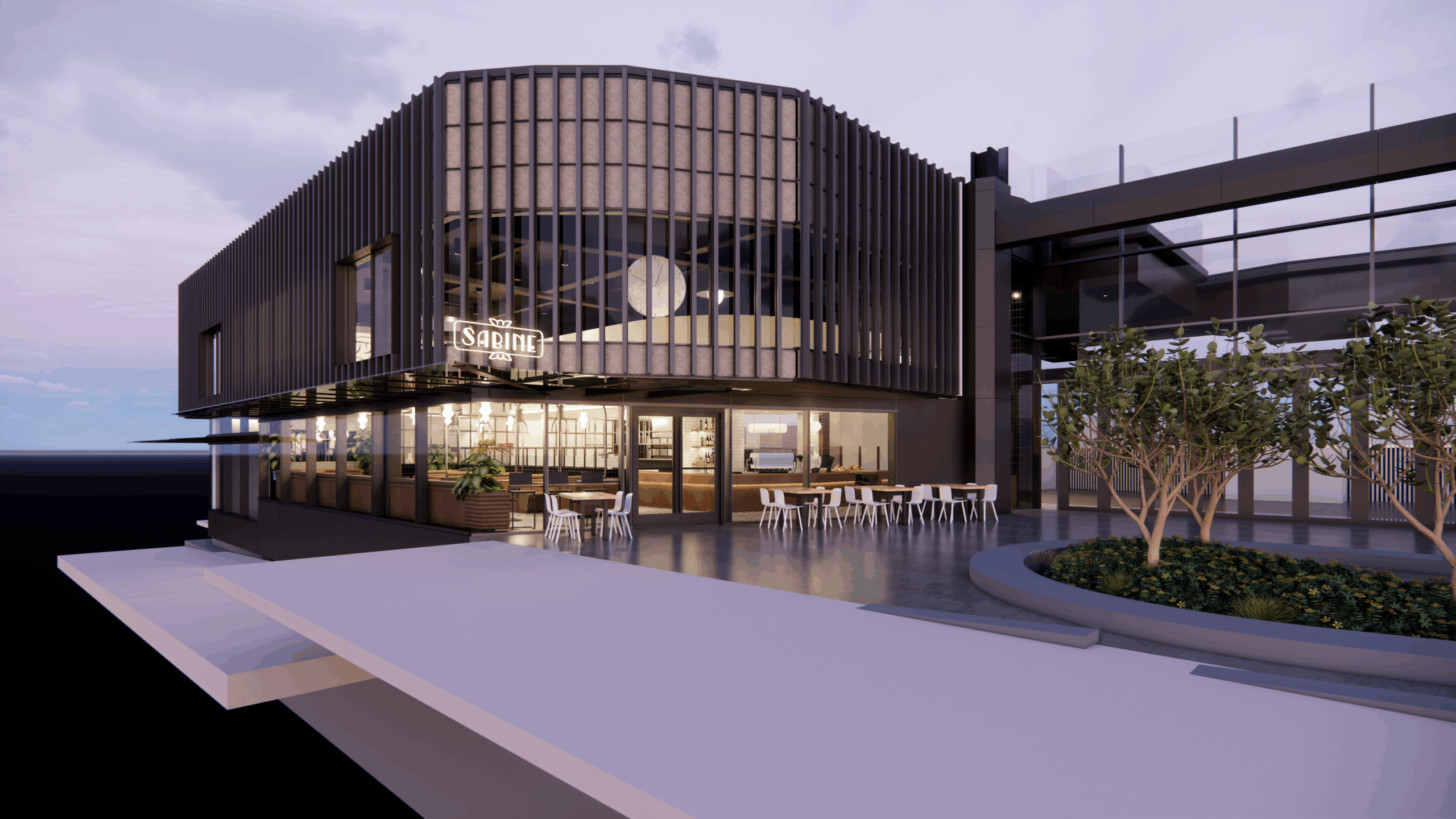 Sabine Bellevue Rendering - Plaza View
