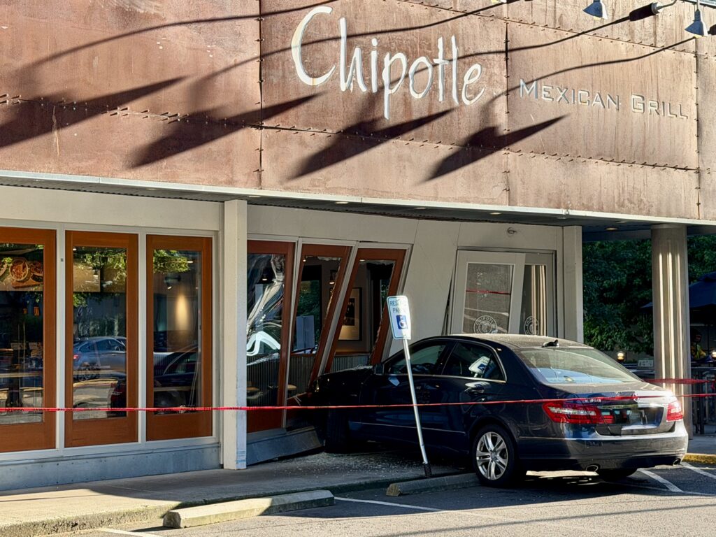 3 News Article Image Vehicle Crashes Into Downtown Bellevue Chipotle, Damaging Storefront