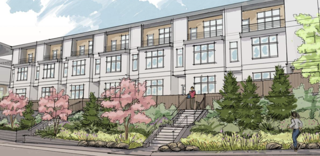 7-Building Townhome Community in Bellevue to Feature Kids’ Play Area Bellewood Townhomes, Freiheit Architecture